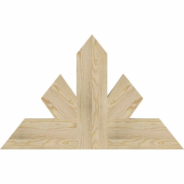 Ekena Millwork Saratoga Rough Sawn Timber Gable Bracket, Douglas Fir, 36"W x 23"H x 2"D x 6"F, 15/12 Pitch GBW036X23X0206SAR00RDF - main